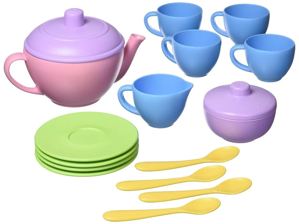 商品Green Toys|Green Toys Tea Set, Pink 4C - 17 Piece Pretend Play, Motor Skills, Language & Communication Kids Role Play Toy. No BPA, phthalates, PVC. Dishwasher Safe, Recycled Plastic, Made in USA.,价格¥201,第1张图片