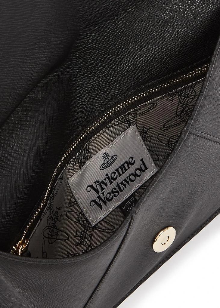 商品Vivienne Westwood|Victoria black leather clutch,价格¥1673,第4张图片详细描述