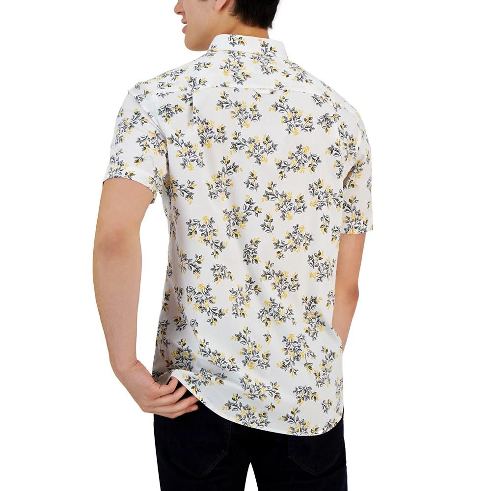 商品Club Room|Men's Ditzy Trip Poplin Short-Sleeve Button-Down Shirt, Created for Macy's,价格¥145,第2张图片详细描述