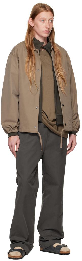 Brown Drawstring Jacket商品第4张图片规格展示