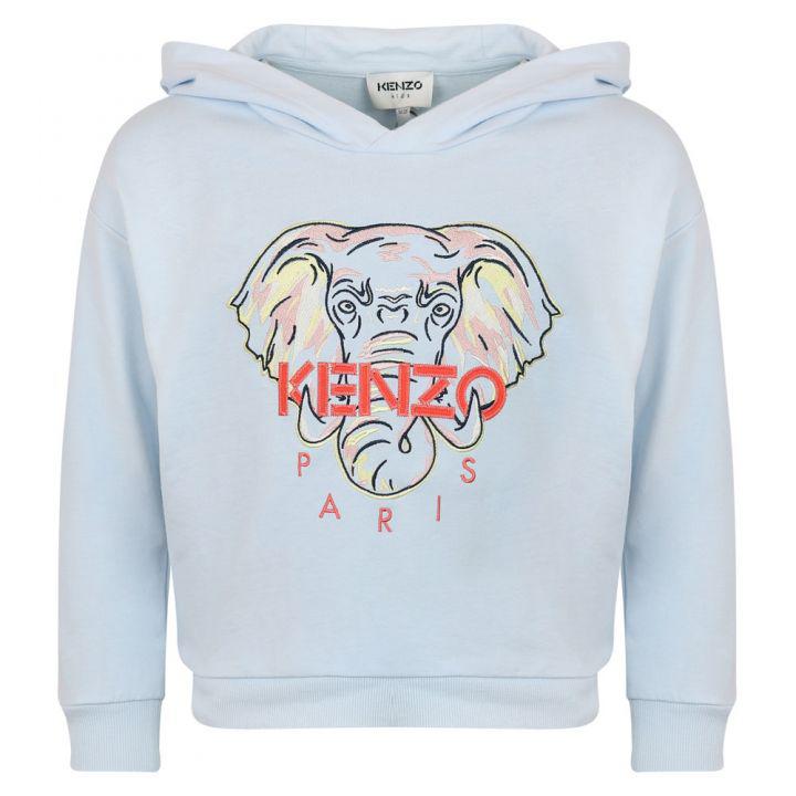 Kenzo Kids | Pale Blue Elephant Logo Hoodie 325.33元 商品图片