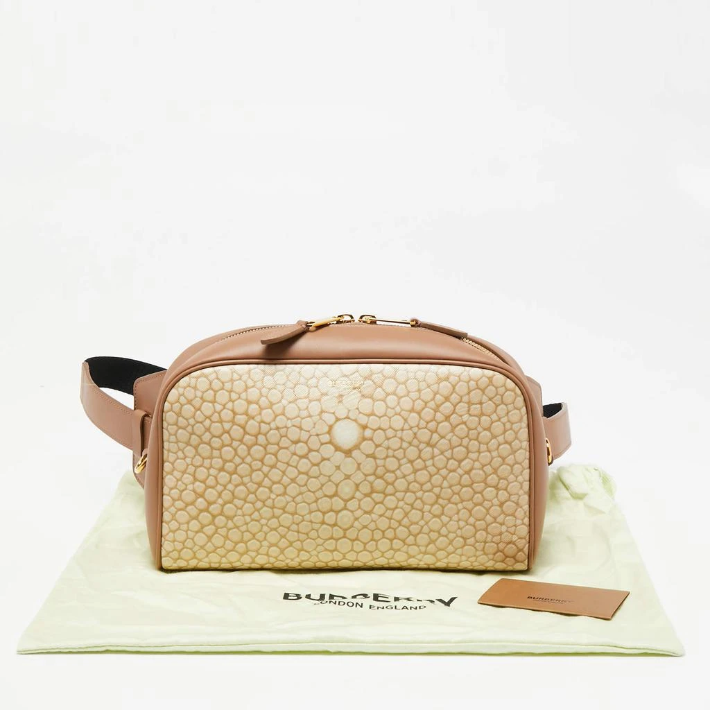 Burberry Beige Stingray Print Coated Canvas and Leather Cube Belt Bag 商品