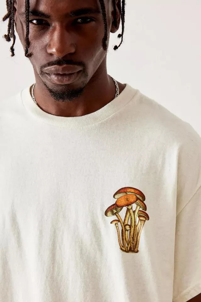 商品Urban Outfitters|UO White Mushroom Collection Tee,价格¥340,第4张图片详细描述