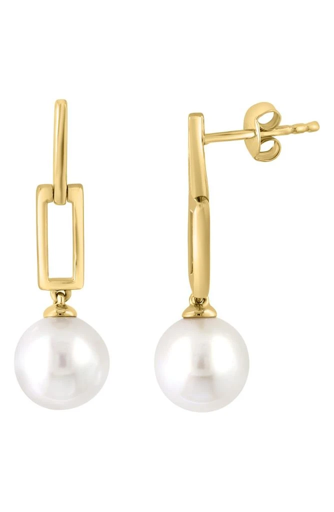 商品Effy|14K Yellow Gold Freshwater Pearl Drop Earrings,价格¥2678,第2张图片详细描述