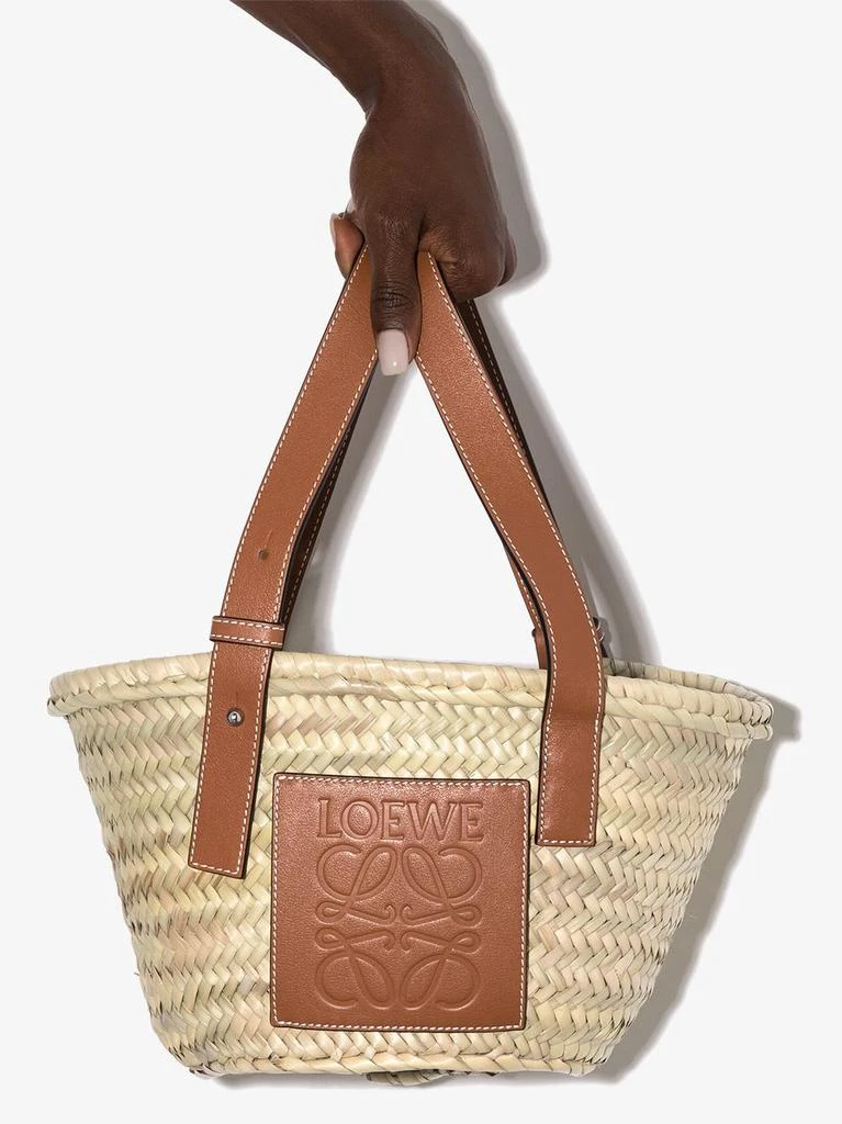 商品Loewe|LOEWE - Basket Small Raffia And Leather Tote Bag,价格¥4452,第2张图片详细描述