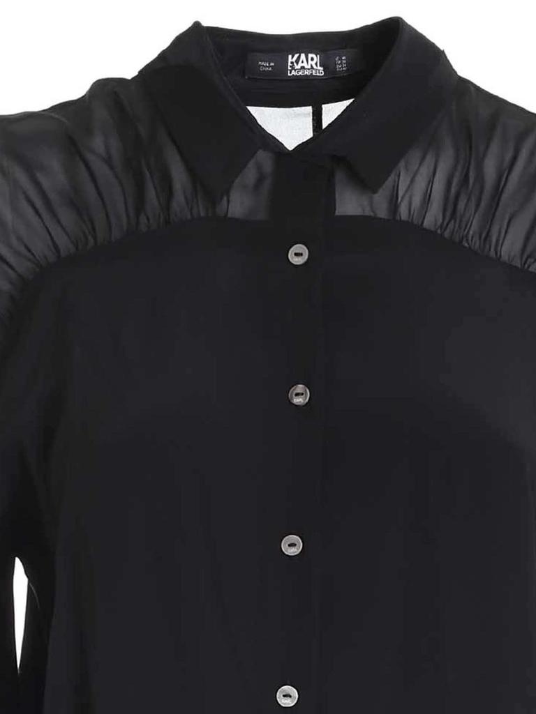 Karl Lagerfeld Gathered Buttoned Shirt商品第3张图片规格展示