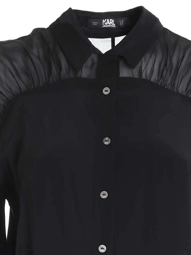 商品Karl Lagerfeld Paris|Karl Lagerfeld Gathered Buttoned Shirt,价格¥1622,第3张图片详细描述