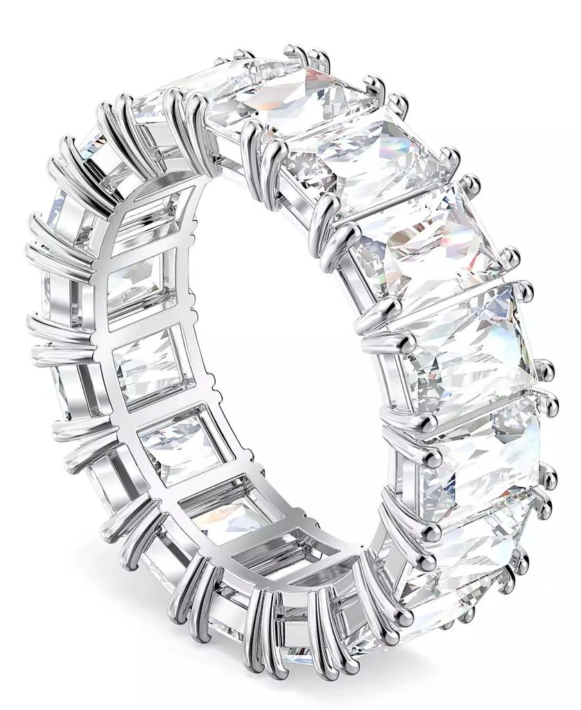 商品Swarovski|Silver-Tone Baguette-Crystal Wide Ring,价格¥1517,第2张图片详细描述