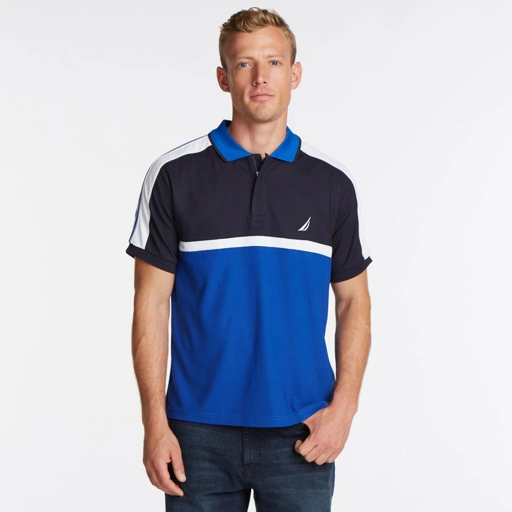 商品Nautica|Nautica Mens Big & Tall Colorblock Navtech Polo,价格¥380,第1张图片