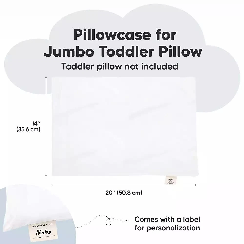 商品KeaBabies|Toddler Pillowcase for 14X20 Pillow, Organic Toddler Pillow Case, Travel Pillow Case Cover,价格¥112,第2张图片详细描述