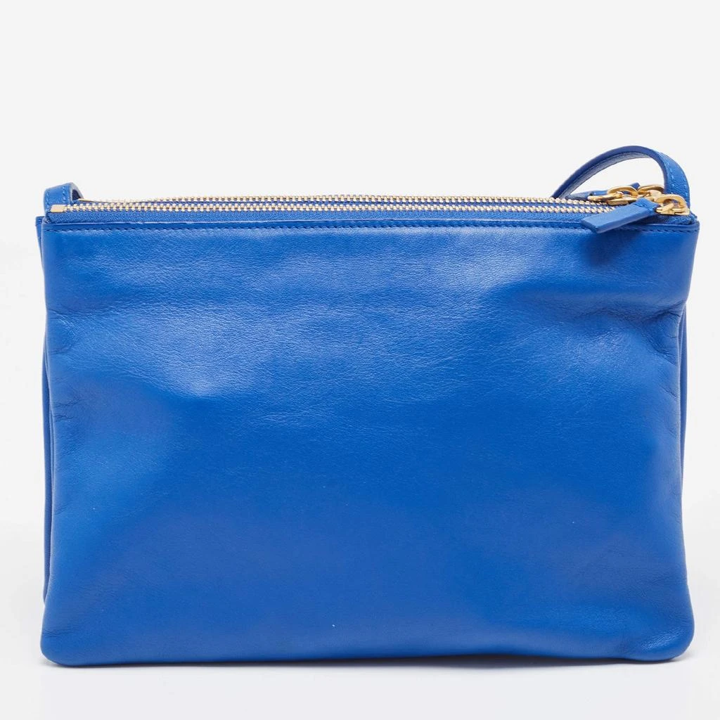 商品[二手商品] Celine|Celine Blue Leather Large Trio Zip Crossbody Bag,价格¥2242,第4张图片详细描述