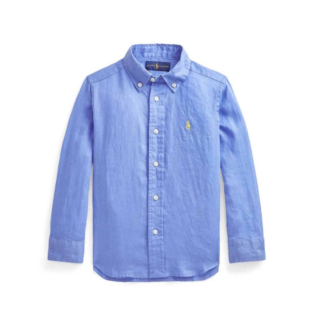 商品Ralph Lauren|Polo Ralph Lauren Kids Logo Embroidered Long-Sleeved Shirt,价格¥667,第1张图片