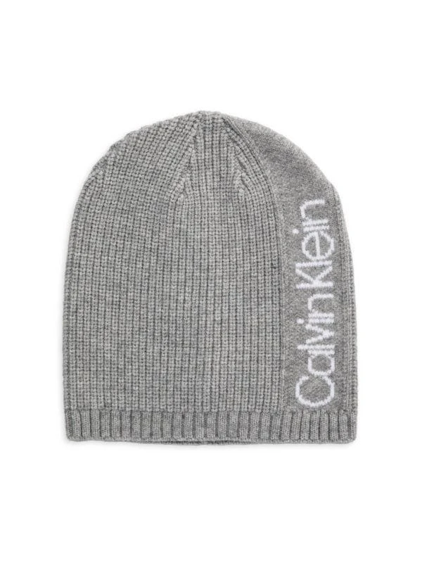 商品Calvin Klein|Logo Ribbed Beanie,价格¥285,第1张图片