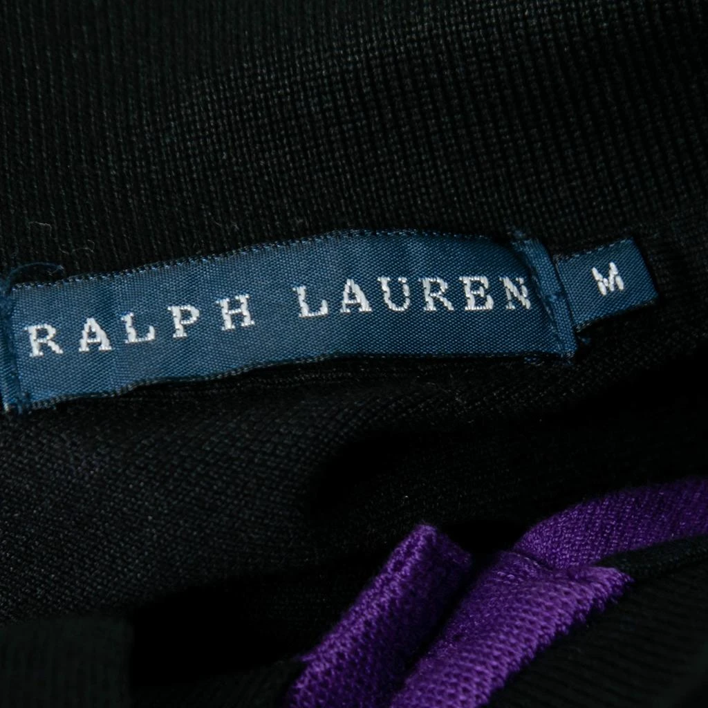 商品[二手商品] Ralph Lauren|Ralph Lauren Black Cotton Pique Short Sleeve Polo T-Shirt M,价格¥891,第4张图片详细描述