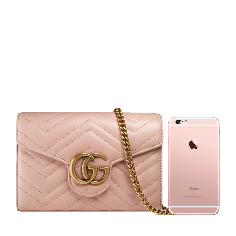 GUCCI 古驰 女士粉色皮革链条包 474575-DRW1T-5909 商品
