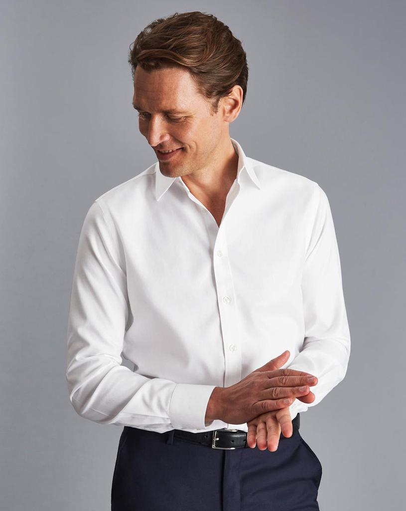 商品Charles Tyrwhitt|Non-Iron Twill Slim Fit Shirt,价格¥581,第1张图片