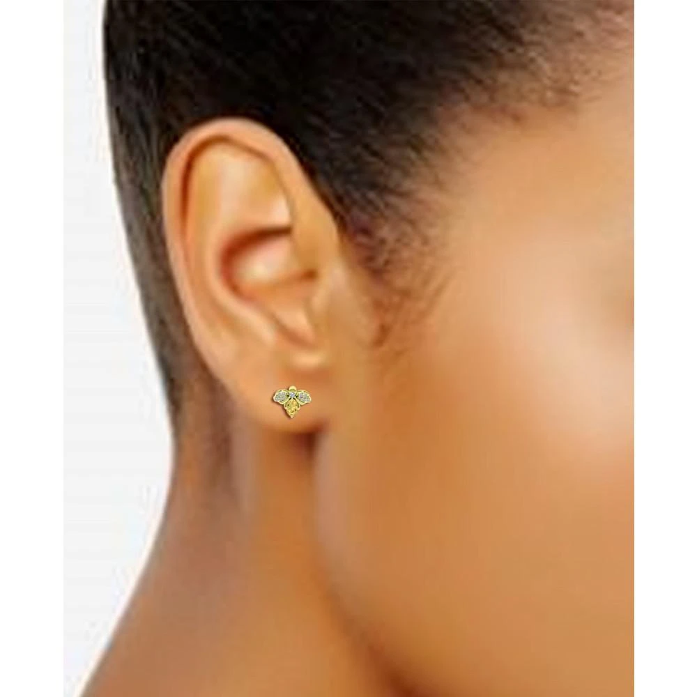 商品Giani Bernini|Cubic Zirconia Bee Stud Earrings in 18k Gold-Plated Sterling Silver, Created for Macy's,价格¥526,第2张图片详细描述