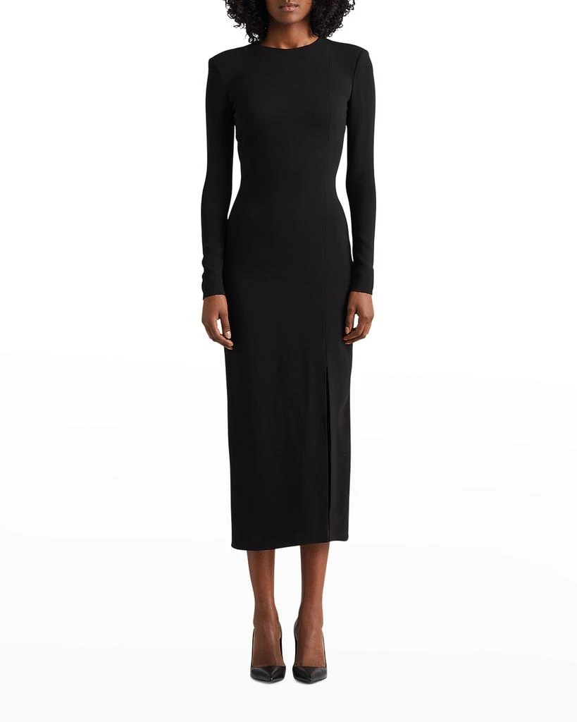 商品Ralph Lauren|Zinna Long-Sleeve Side-Slit Midi Dress,价格¥9703,第1张图片