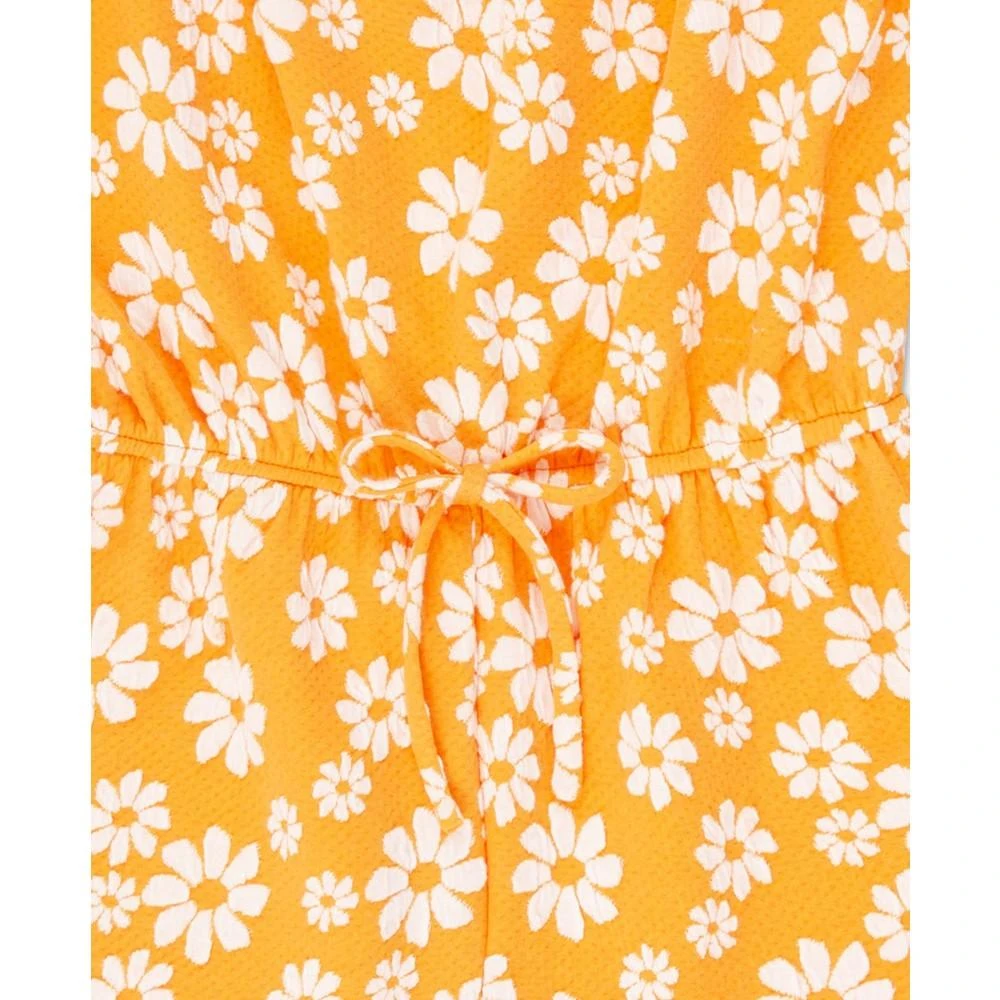 商品Speechless|Big Girls Sleeveless Mock Tie Detail Floral Romper,价格¥72,第3张图片详细描述
