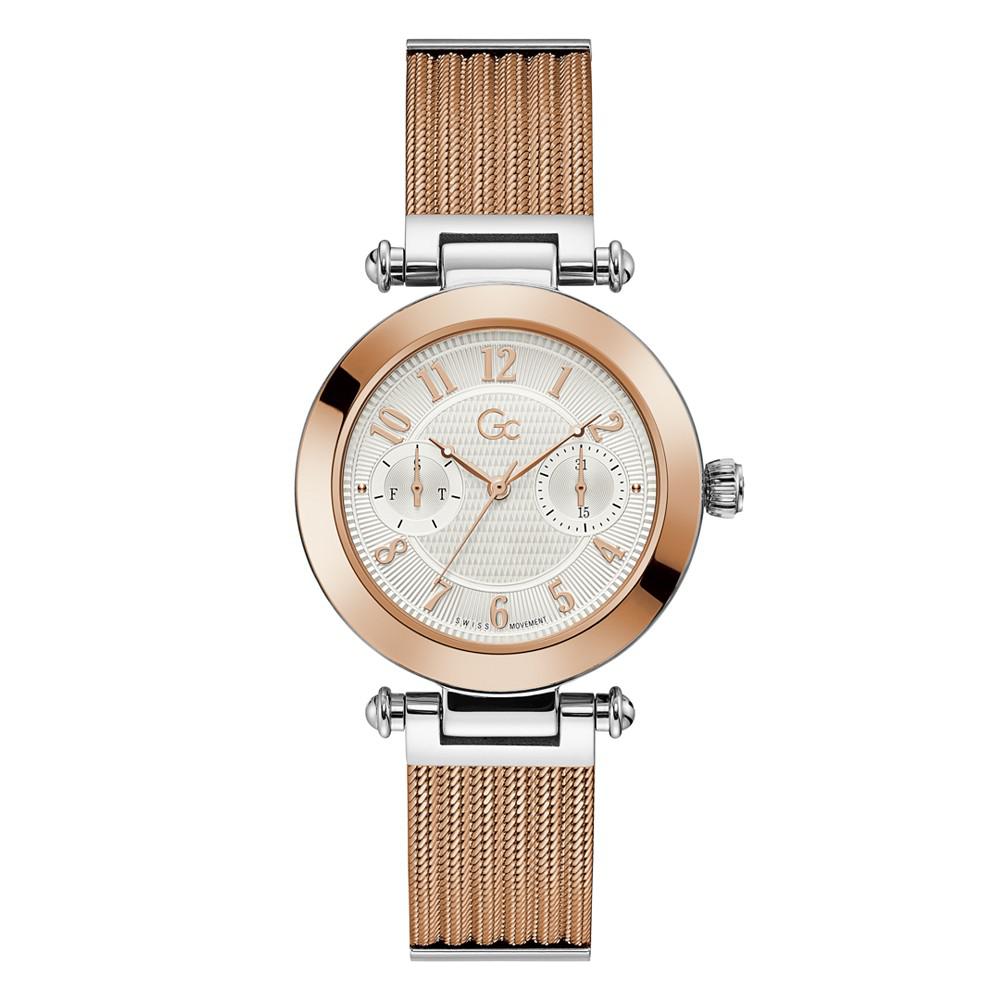 Gc Women's Prime Chic Mesh Rose-Gold Stainless Steel Mesh Bracelet Watch 36.5mm商品第1张图片规格展示