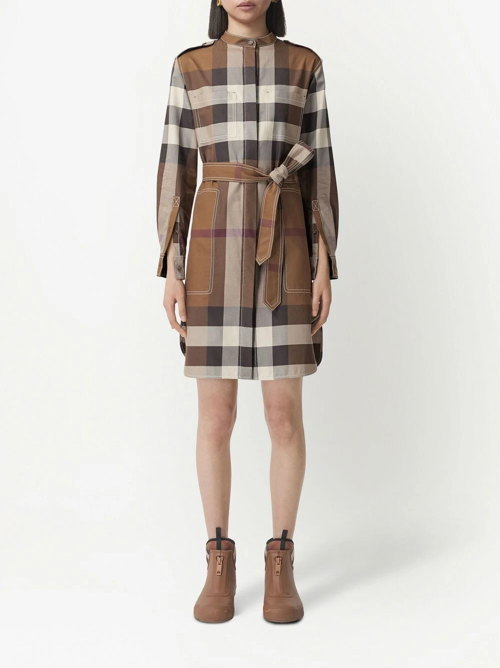 商品Burberry|Burberry 女士连衣裙 8057439A9011 棕色,价格¥5214,第3张图片详细描述
