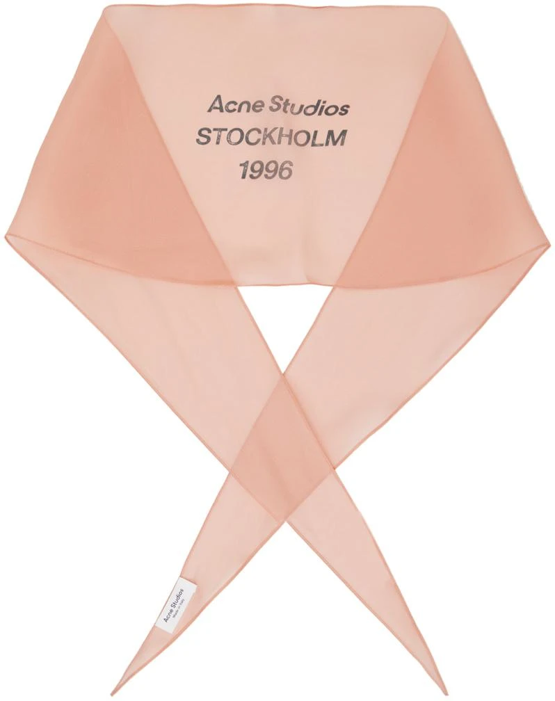 商品Acne Studios|Pink Printed Scarf,价格¥1938,第2张图片详细描述