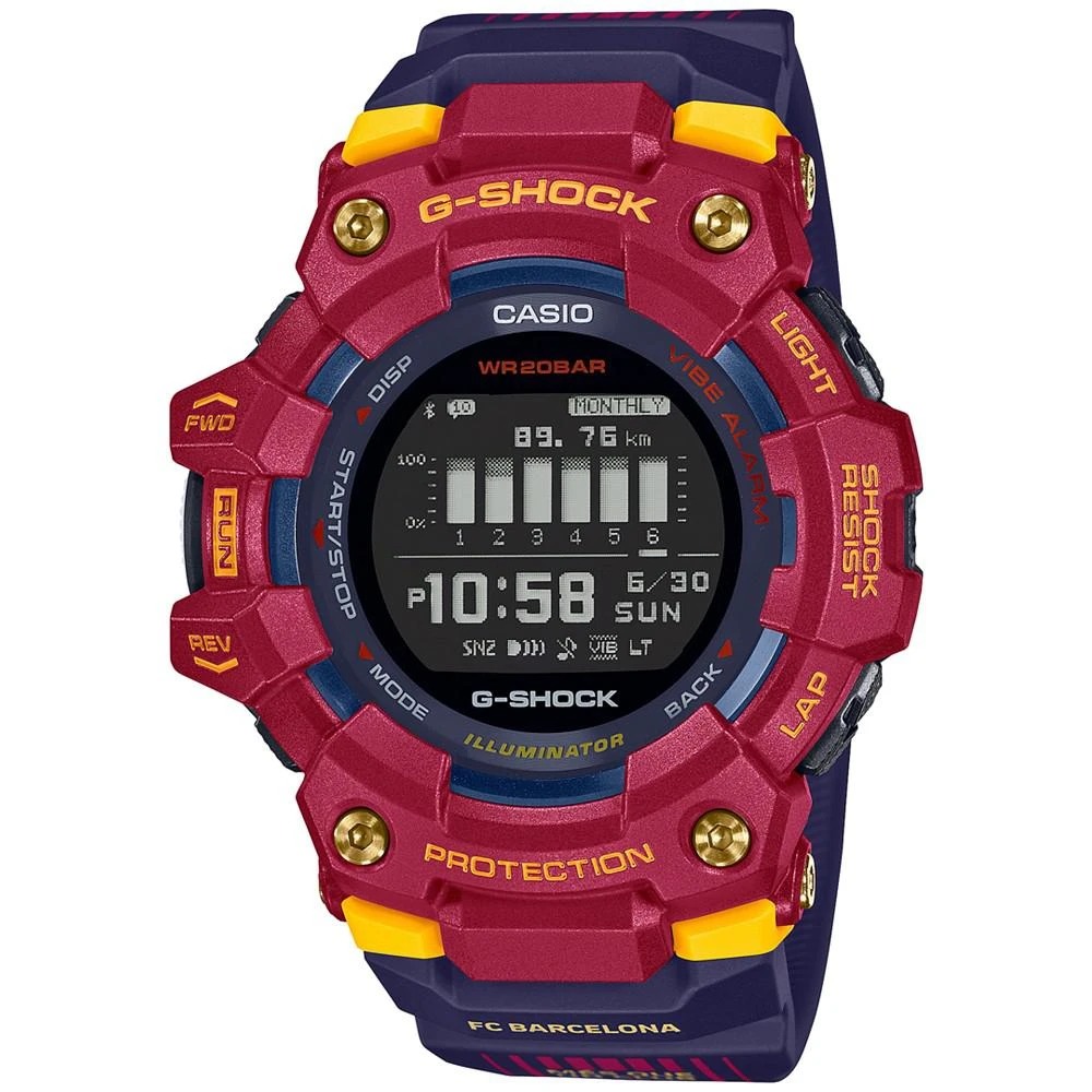 商品G-Shock|Men's Digital FC Barcelona Multicolor Resin Strap Watch 49mm,价格¥1289,第1张图片