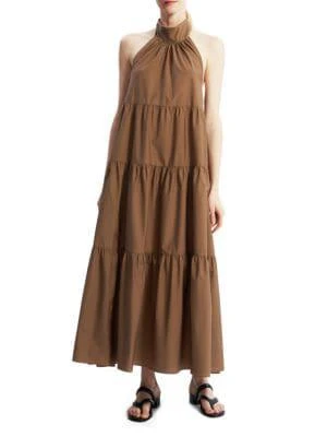 商品Theory|Tiered Halter Maxi Dress,价格¥541-¥1592,第1张图片