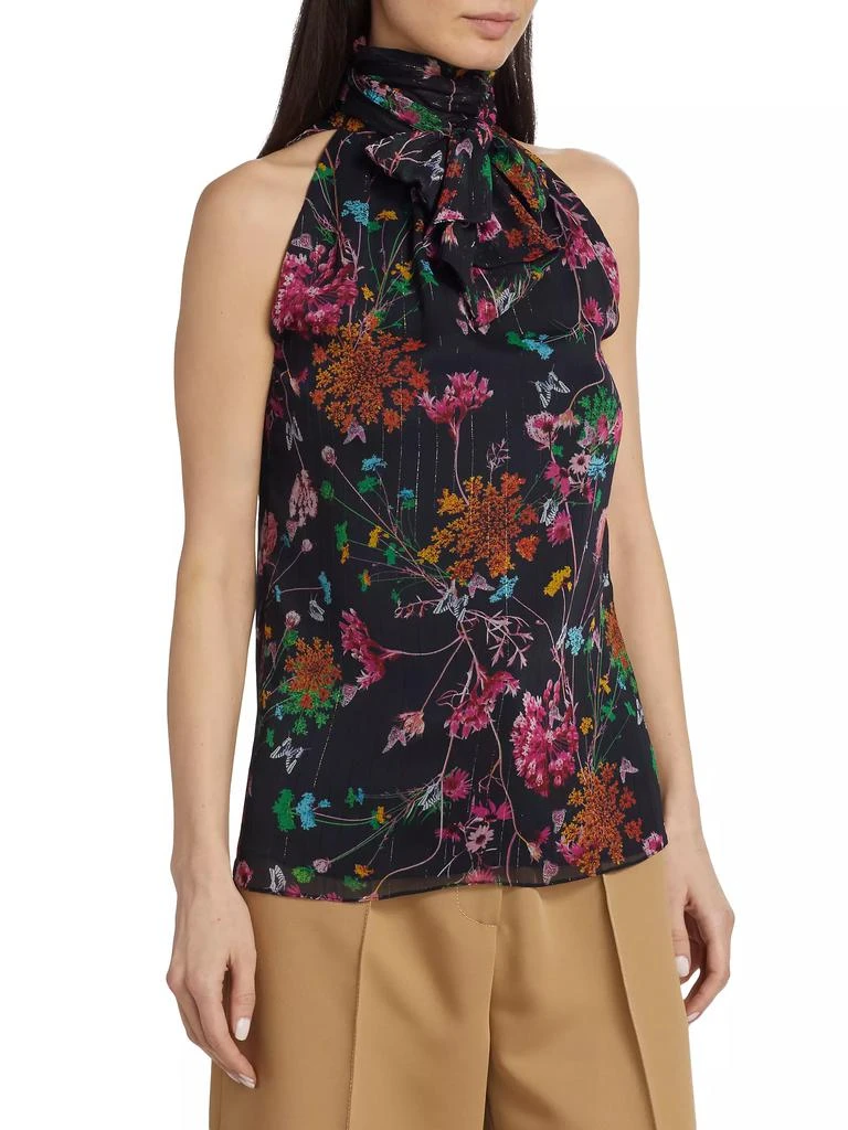 商品PRABAL GURUNG|Floral Chiffon Tie-Neck Blouse,价格¥1248,第4张图片详细描述