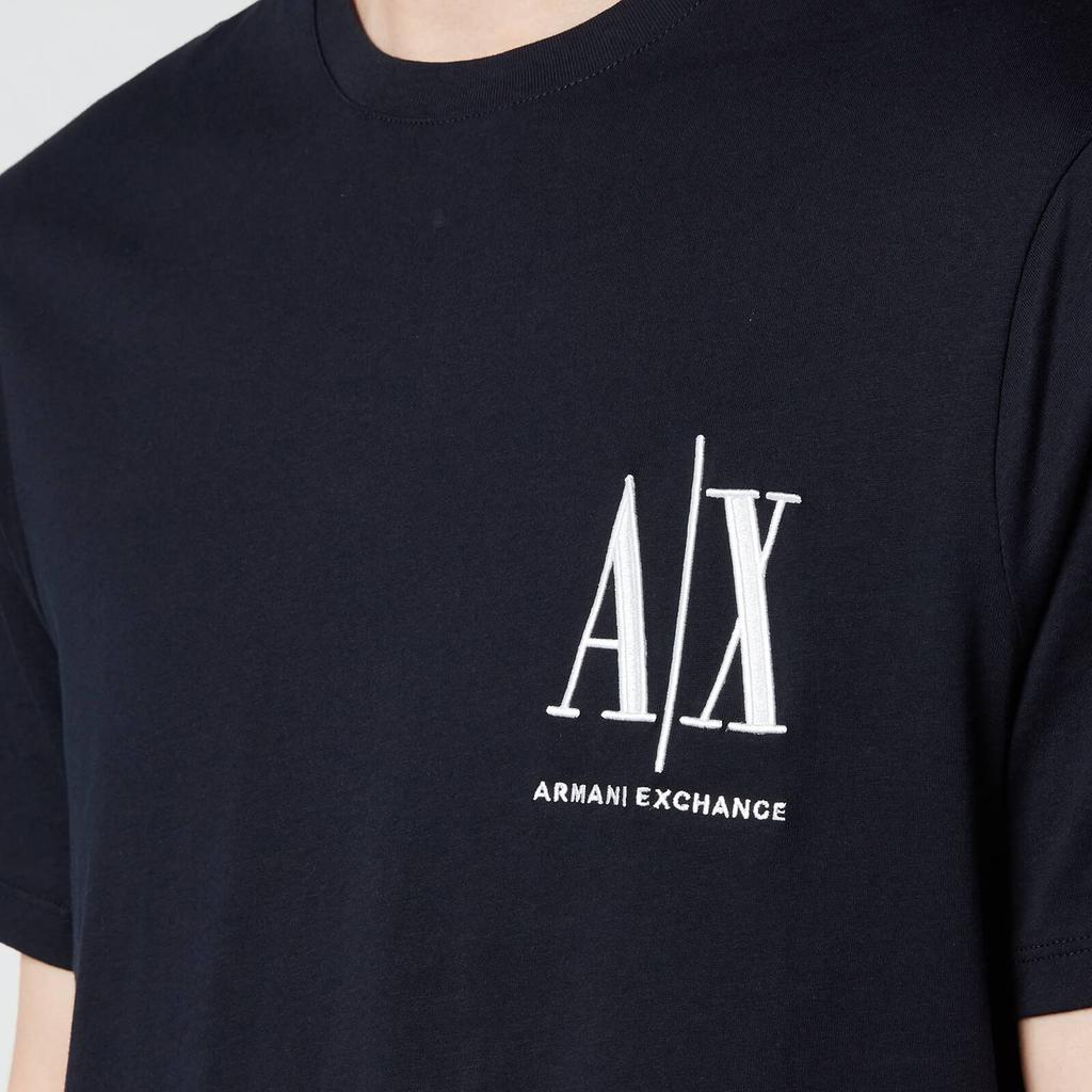 Armani Exchange Men's Small Ax Logo T-Shirt - Navy商品第4张图片规格展示