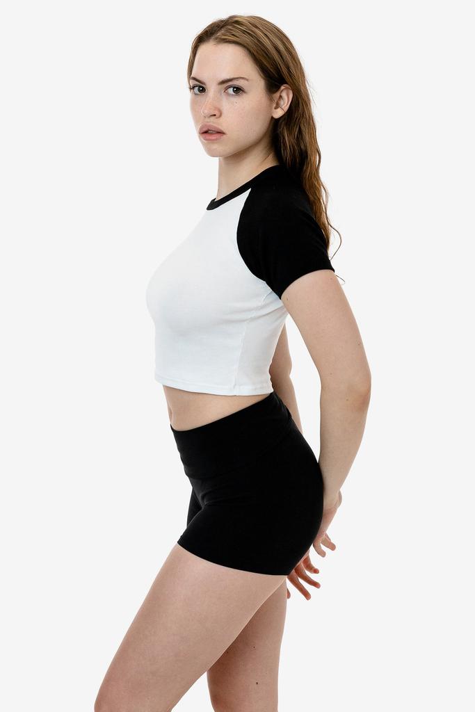 43077 - Baby Rib Short Sleeve Cropped Raglan商品第5张图片规格展示