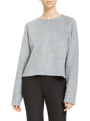 商品Theory|Virgin Wool-Blend Cropped Sweater,价格¥624,第1张图片