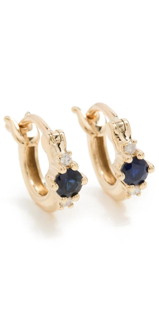 商品Adina Reyter|Adina Reyter Sapphire + Diamond Trio Huggie Hoops,价格¥5850,第1张图片