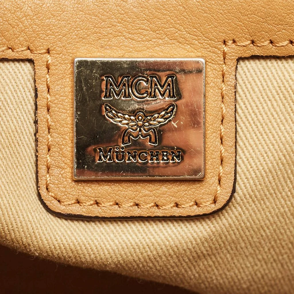 MCM Cognac Visetos Coated Canvas and Leather Top Zip Tote 商品