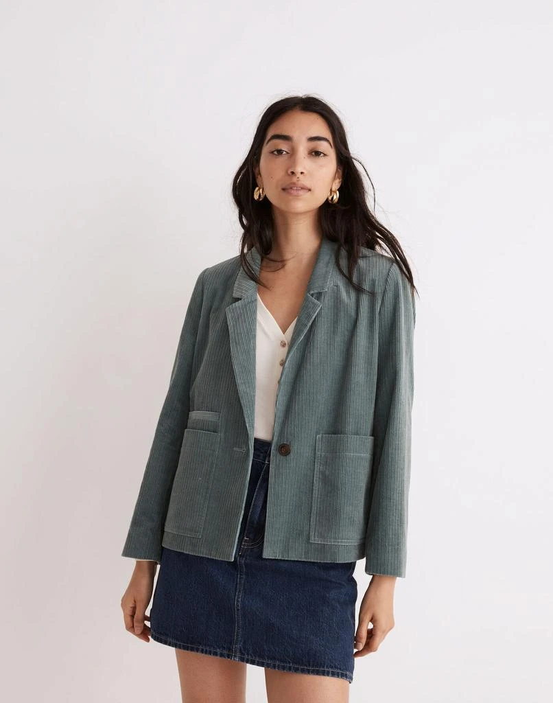 商品Madewell|Corduroy Crop Dorset Blazer,价格¥1031,第1张图片