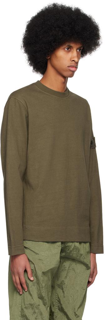 Green Patch Long Sleeve T-Shirt商品第2张图片规格展示