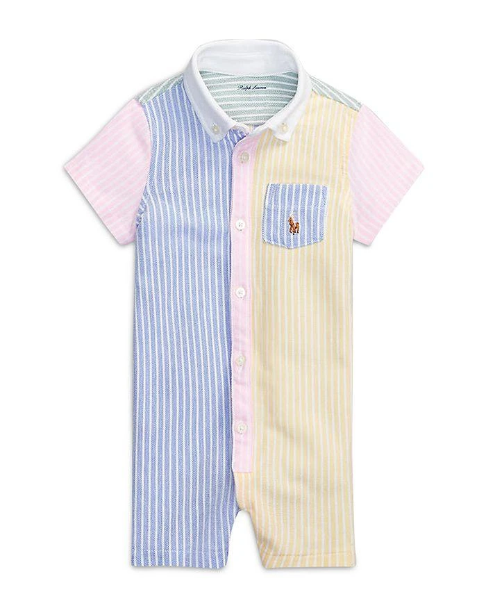 商品Ralph Lauren|Boys' Striped Cotton Mesh Fun Shortall - Baby,价格¥158,第1张图片