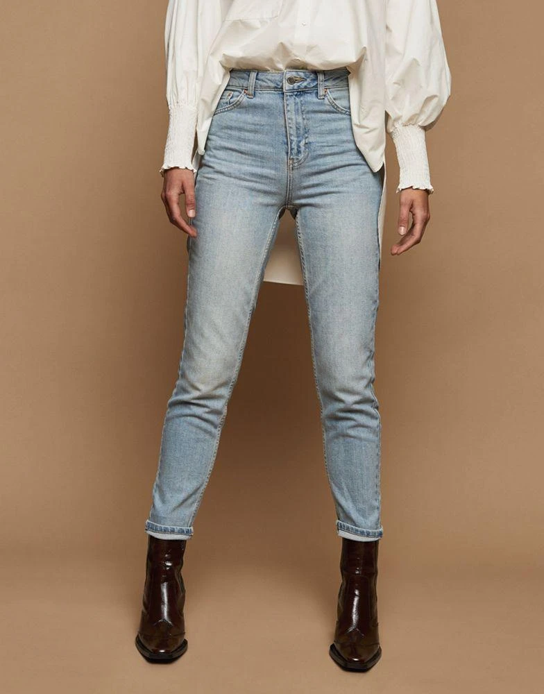 商品Topshop|Topshop premium mom jeans in bleach,价格¥329,第1张图片