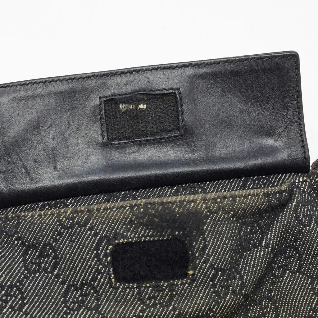 Gucci Black GG Denim and Leather Double Pocket Belt Bag 商品