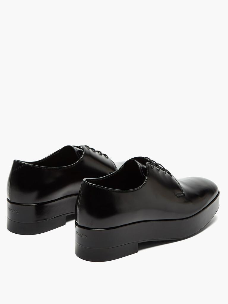 商品Prada|Chunky-sole leather Derby shoes,价格¥7279,第7张图片详细描述