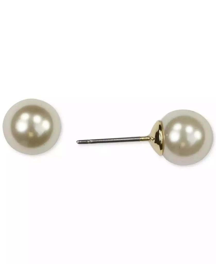 商品Anne Klein|GOLD-TONE 8MM IMITATION PEARL STUD EARRINGS,价格¥112,第1张图片