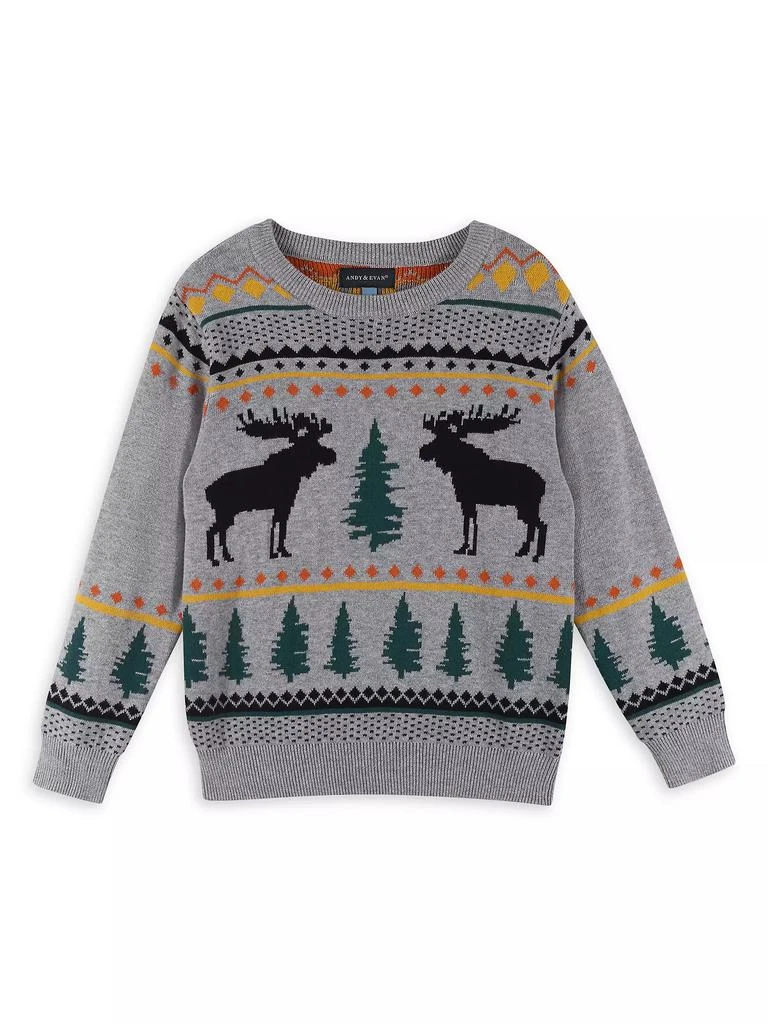 商品Andy & Evan|Little Boy's & Boy's Jacquard Holiday Sweater & Pants Set,价格¥288,第3张图片详细描述