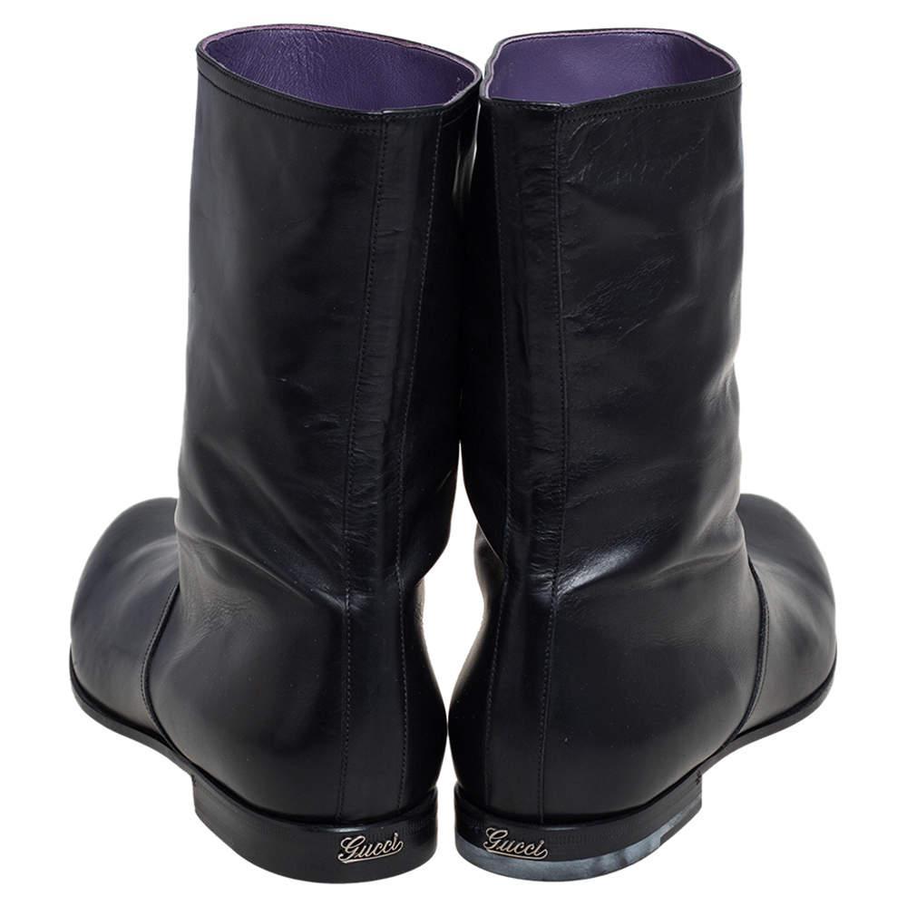 商品[二手商品] Gucci|Gucci Black Leather Chelsea Ankle Boots Size 41.5,价格¥3156,第7张图片详细描述