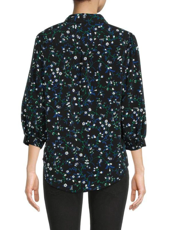 商品Karl Lagerfeld Paris|Balloon Sleeve Floral Print Shirt,价格¥158,第2张图片详细描述