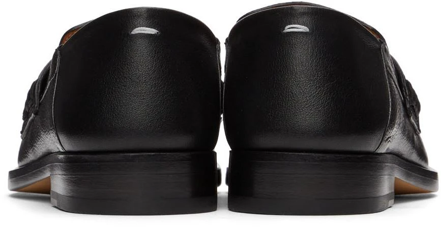 商品MAISON MARGIELA|Black Grained Stitch Camden Loafers,价格¥8010,第4张图片详细描述