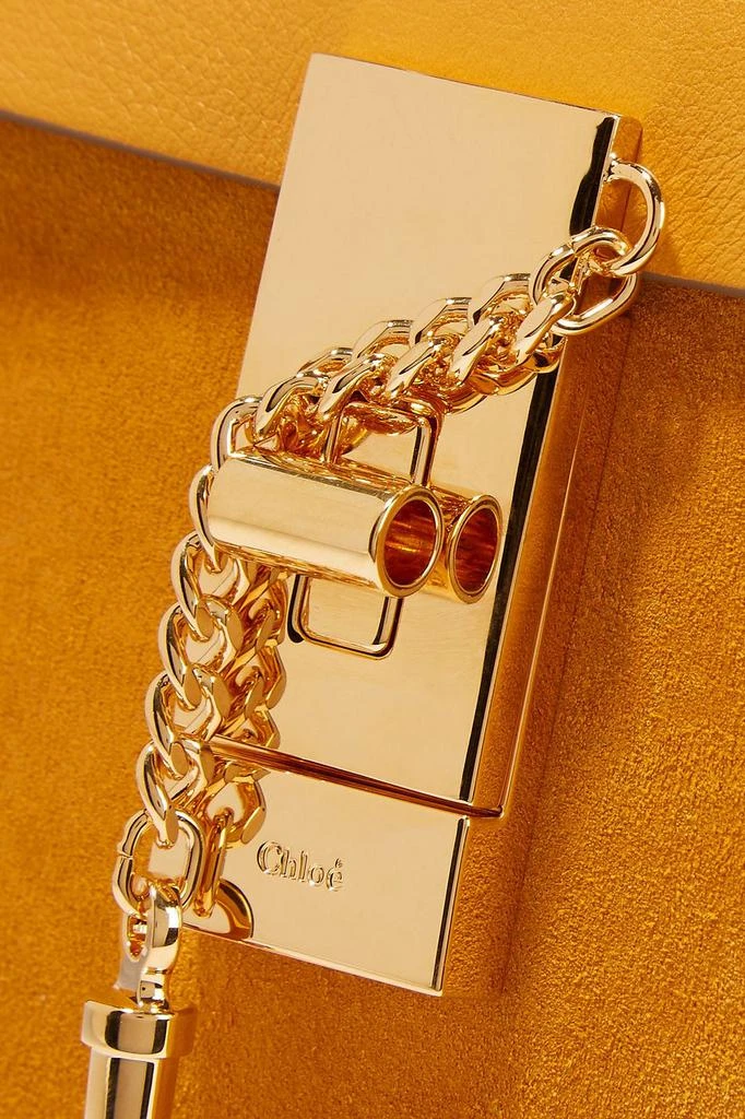 商品Chloé|Drew mini leather and suede 单肩包,价格¥9108,第4张图片详细描述