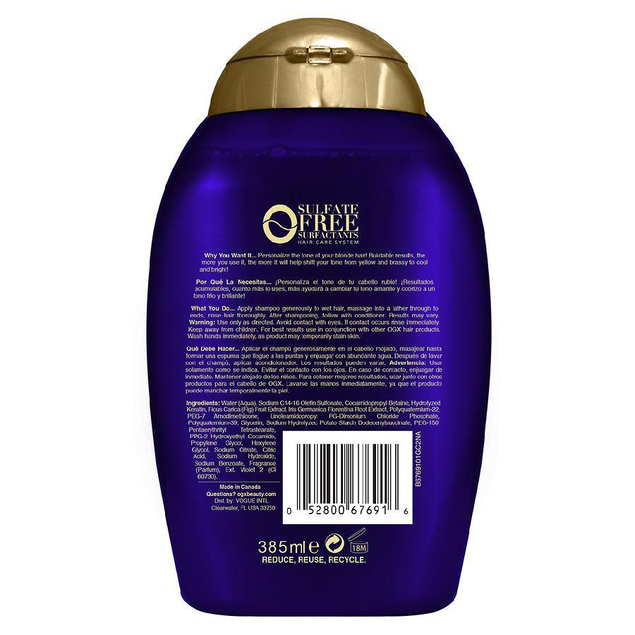 商品OGX|Blonde Purple Fig & Iris Shampoo,价格¥79,第4张图片详细描述