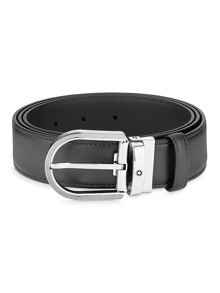 商品MontBlanc|Horseshoe Buckle Cut-to-Size Leather Belt,价格¥3832,第1张图片