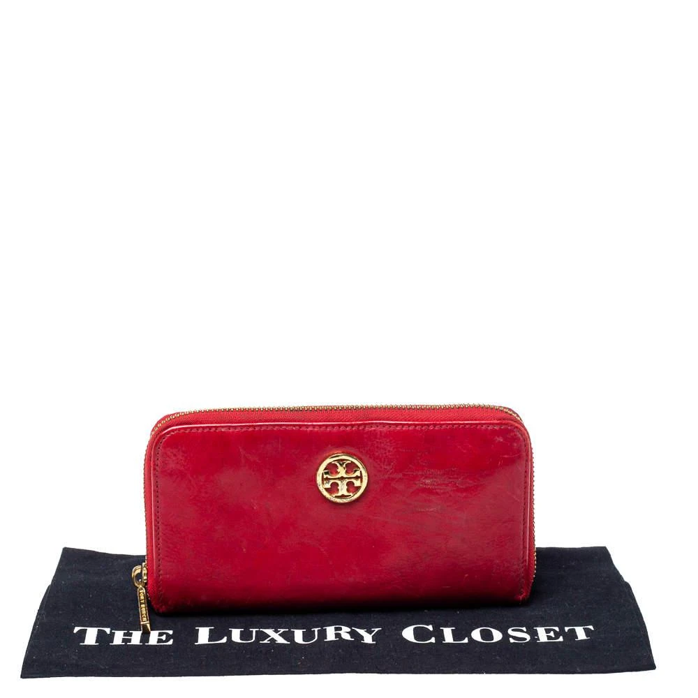 Tory Burch Red Leather Robinson Zip Around Wallet 商品