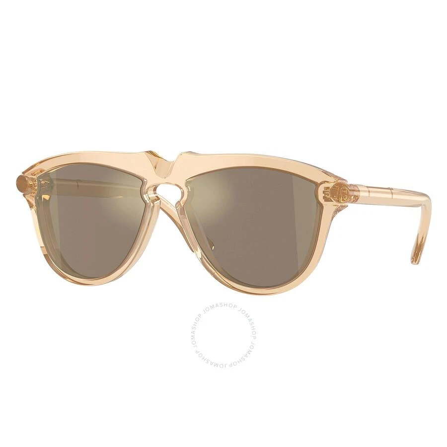 商品Burberry|Light Brown Mirrored Gold Pilot Men's Sunglasses BE4417U 40635A 58,价格¥1489,第1张图片